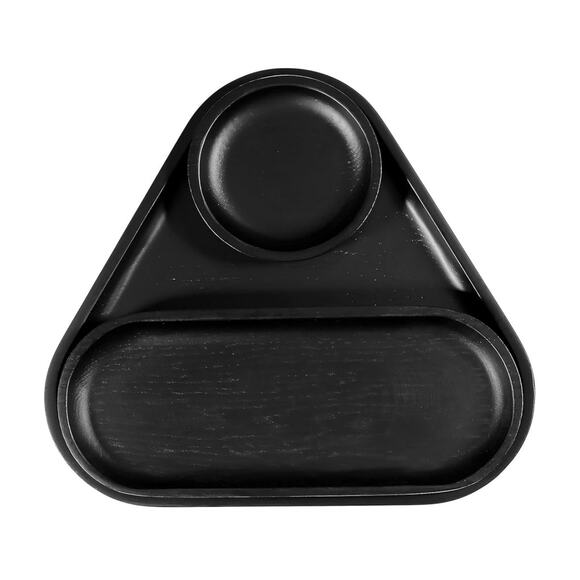 Normcore 3 Pack Valet Tray Bundle Coffee Serving Trays Black Stained Oak Wood - Picture 2 of 3